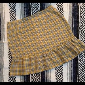 NWOT Yellow and Blue Plaid Skirt from Australia